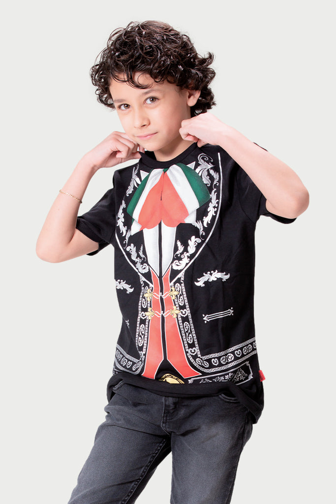 Playera Niño MC/MOÑO TRICOLOR (7824753000671)