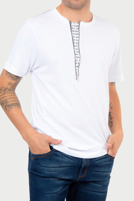 Playera Caballero MC/ CIERRE BLANCO (7067051491510)