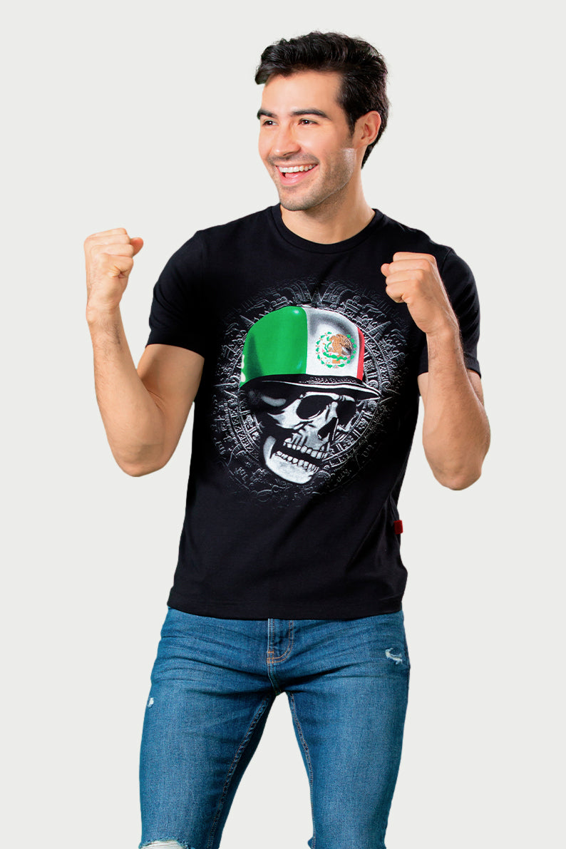 Playera Caballero MC /  GORRA TRICOLOR (7824771121375)