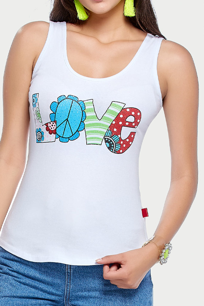 Tank Top Dama MC / TANK LOVE COLORES (7741842030815)