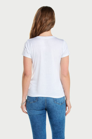 PLayera Dama MC / CHARRA BLANCO (7824868638943)