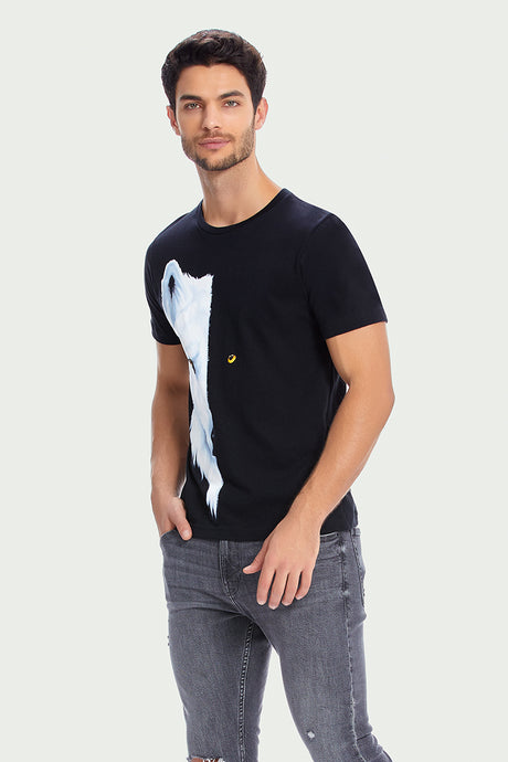 Playera Caballero m/c LOBO BICOLOR (387588456481)