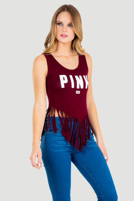 Tank Top Dama  / BARBAS PINK (1421495205911)