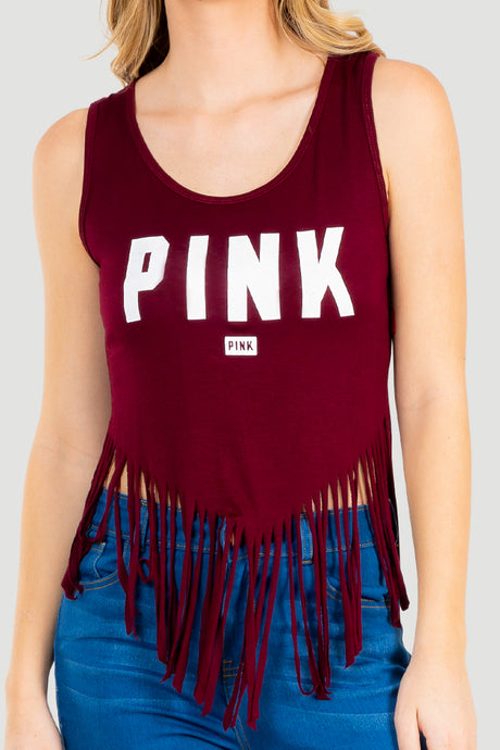 Tank Top Dama  / BARBAS PINK (1421495205911)